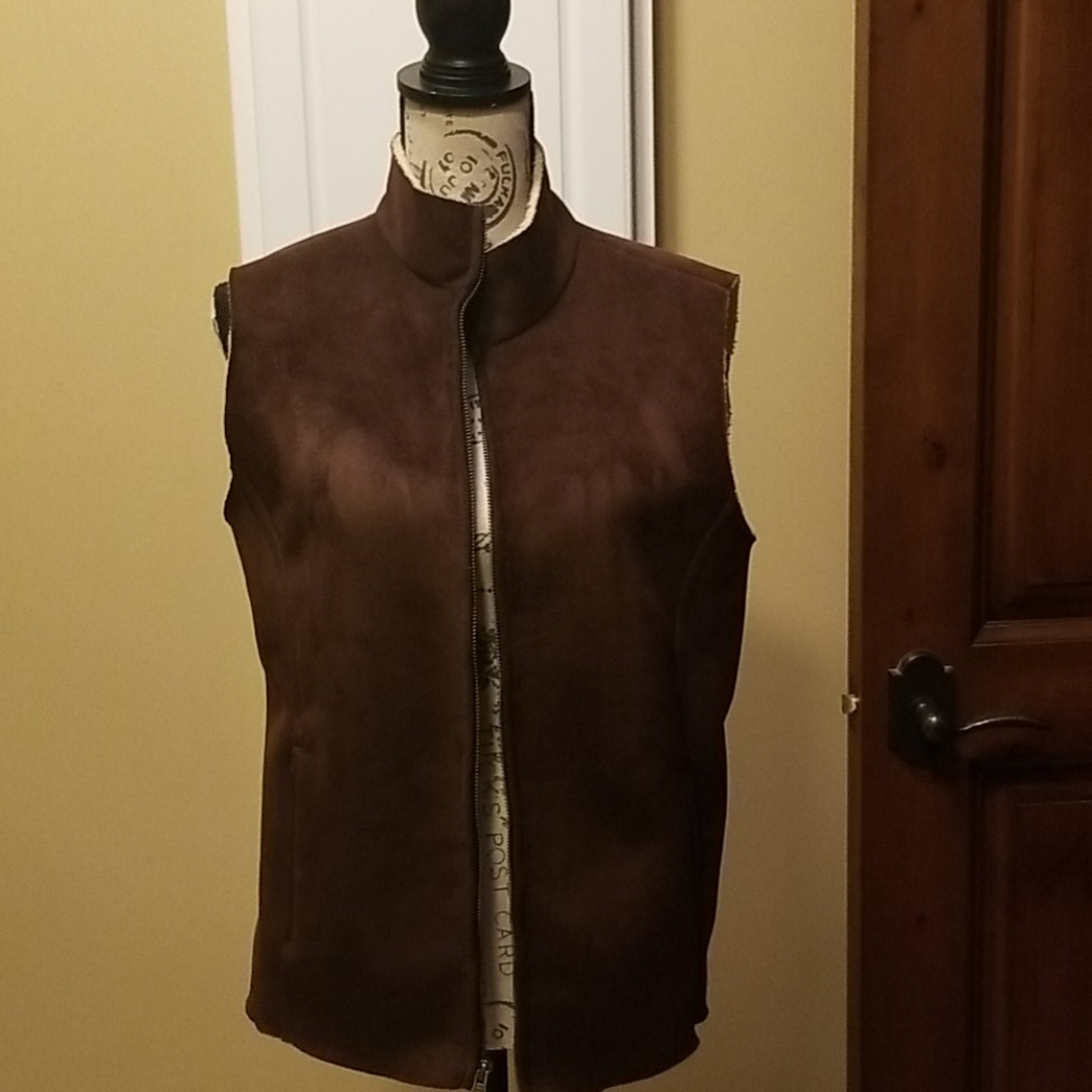 Lands' End Suede Vest